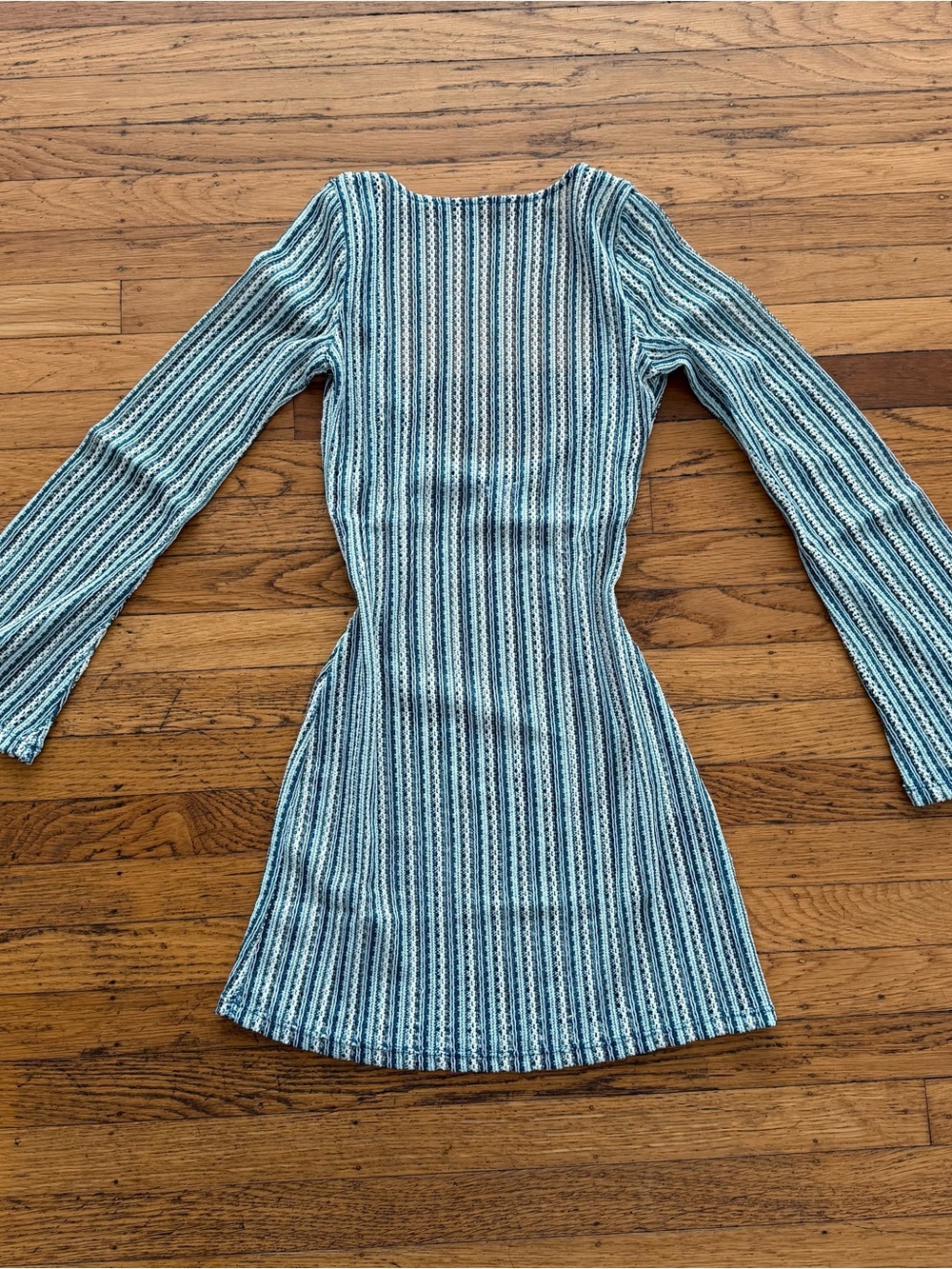 The cutest blue striped coverup